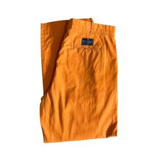 Pennington & Bailes Orange Stadium Pants Khakis Flat Front Men's 36 x 28